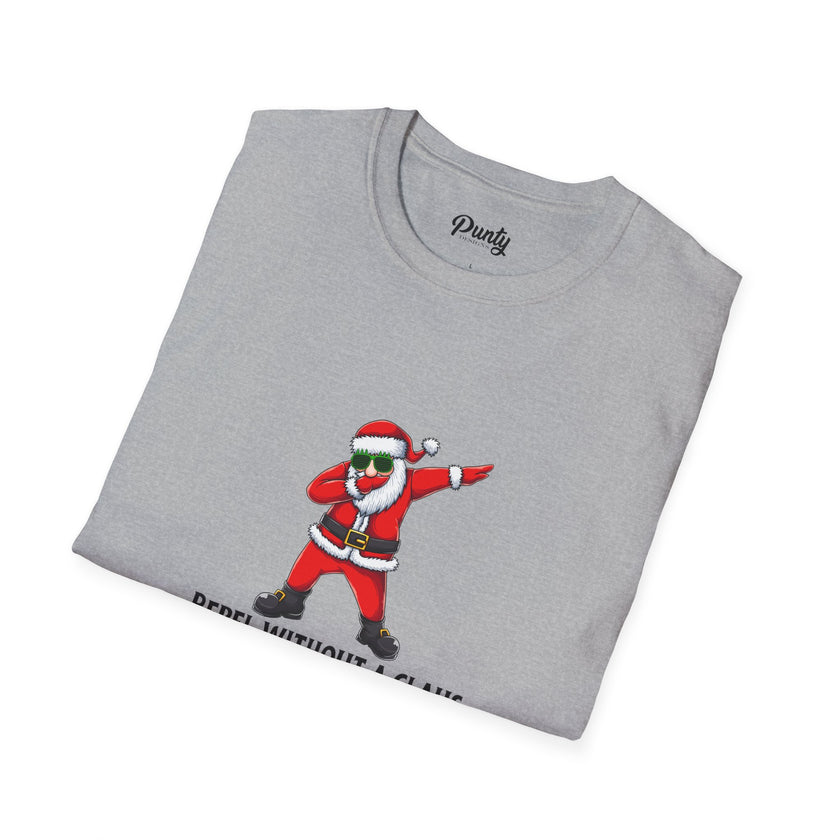 Rebel Without A Claus Softstyle Cotton Tee