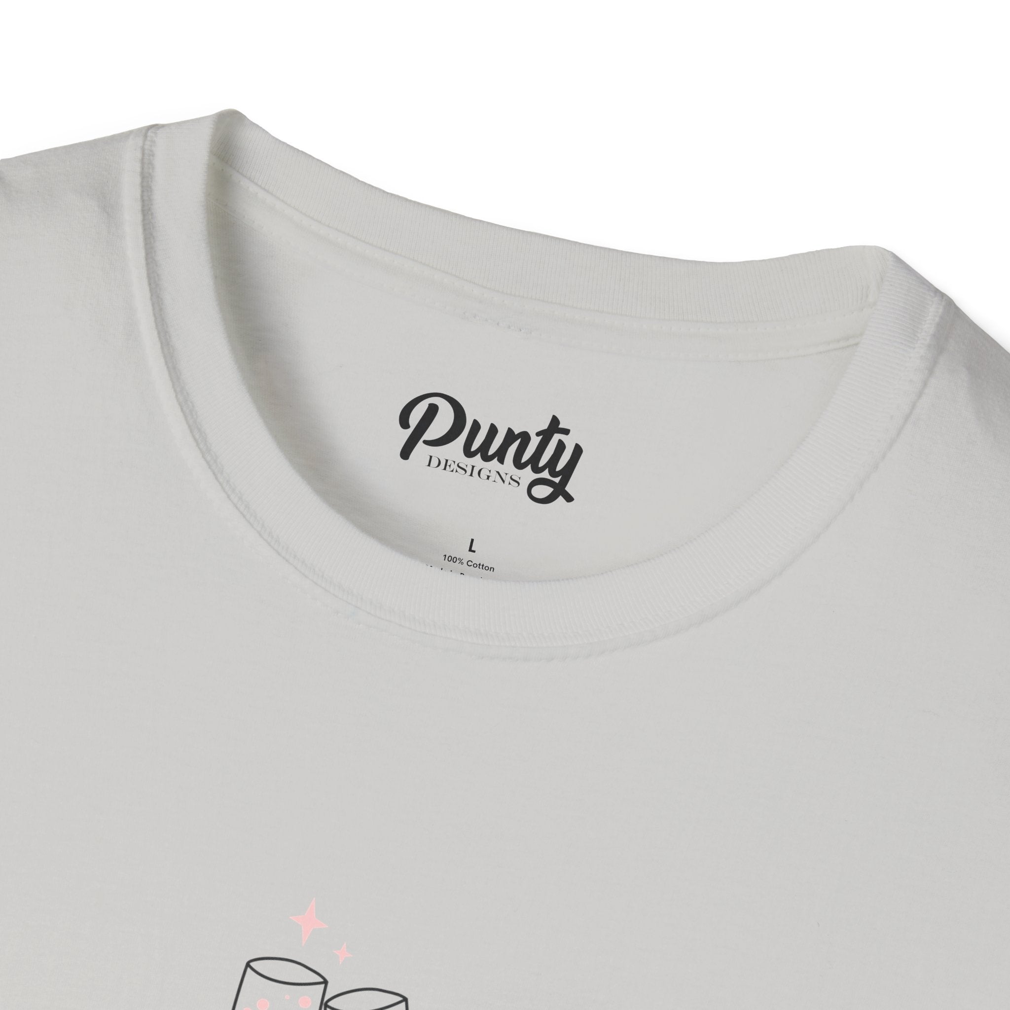 Full Of Holiday Spirits - Pink - Softstyle Cotton Tee