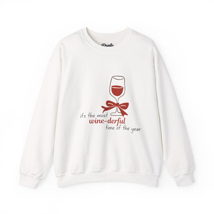 It's The Most Winederful Time Of The Year- Bow Crewneck Sweatshirt