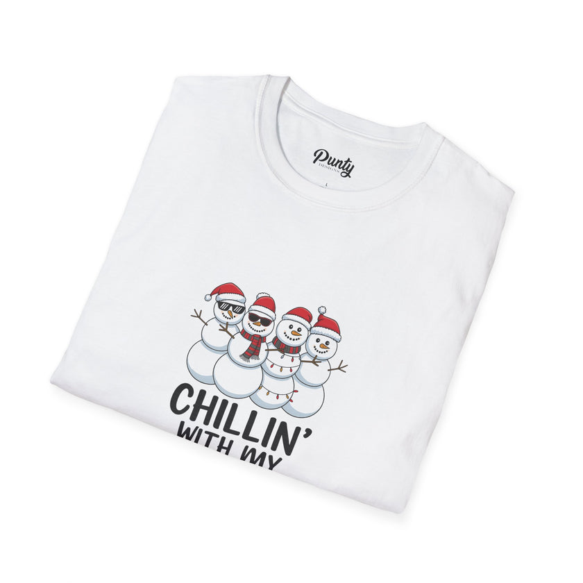 Chillin' With My Snowmies Softstyle Cotton Tee
