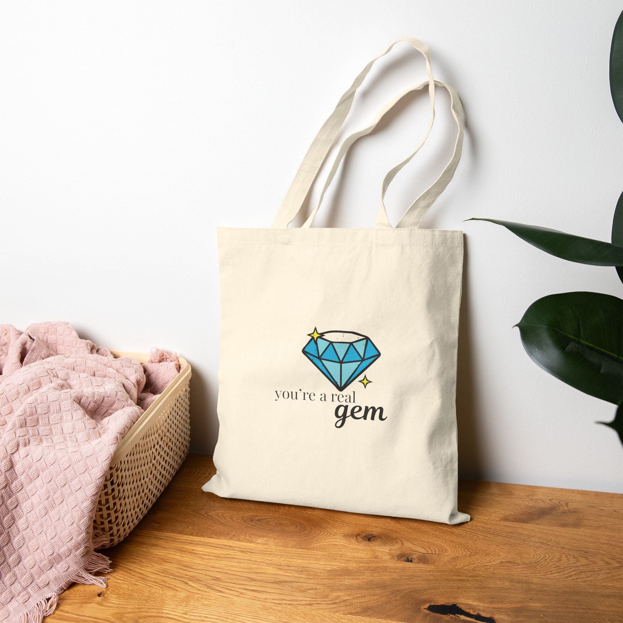 You're A Real Gem Cotton Canvas Tote
