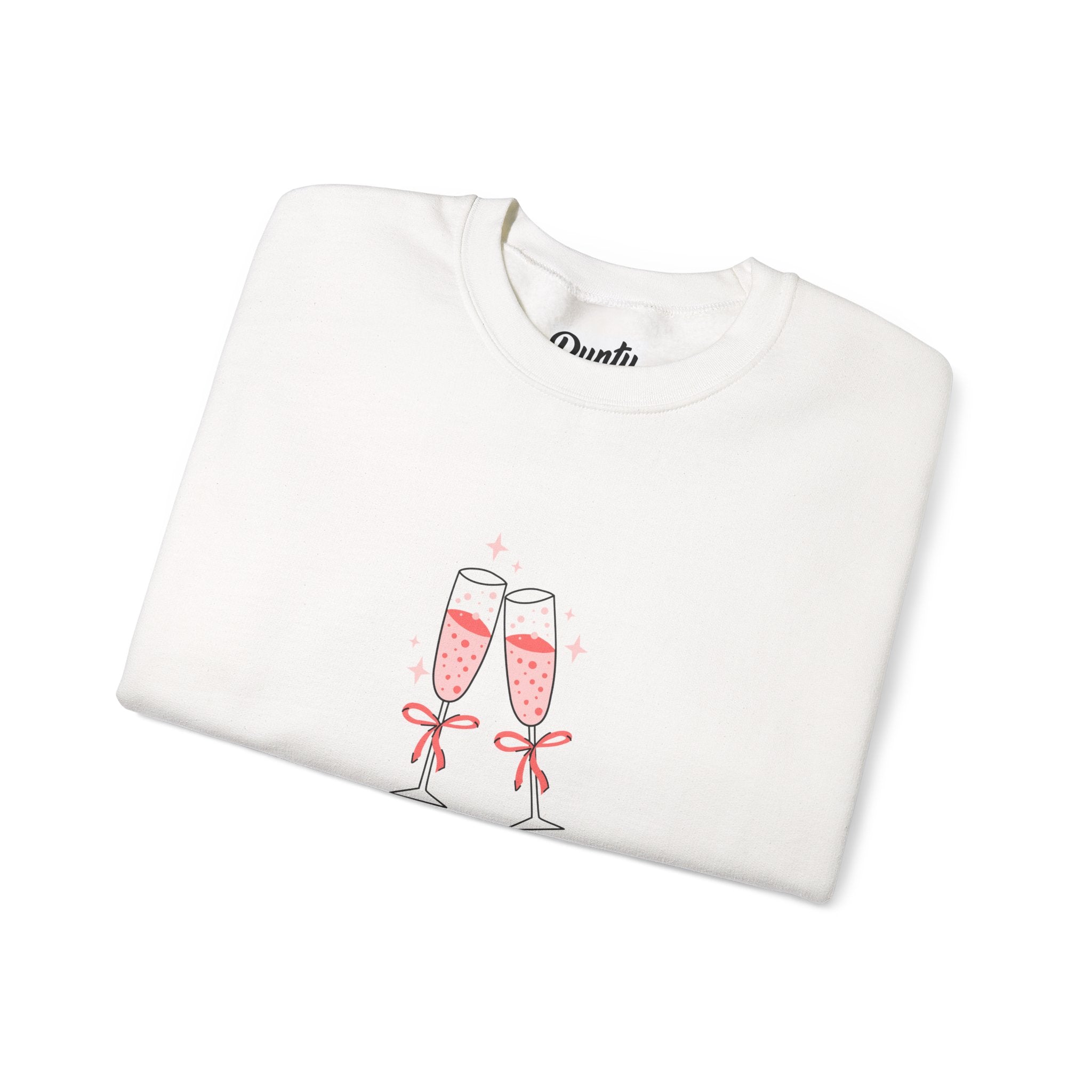 Full Of Holiday Spirits - Pink Crewneck Sweatshirt