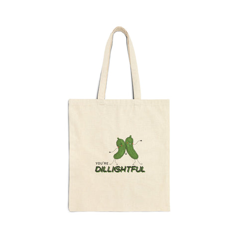 You're Dillightful Cotton Canvas Tote
