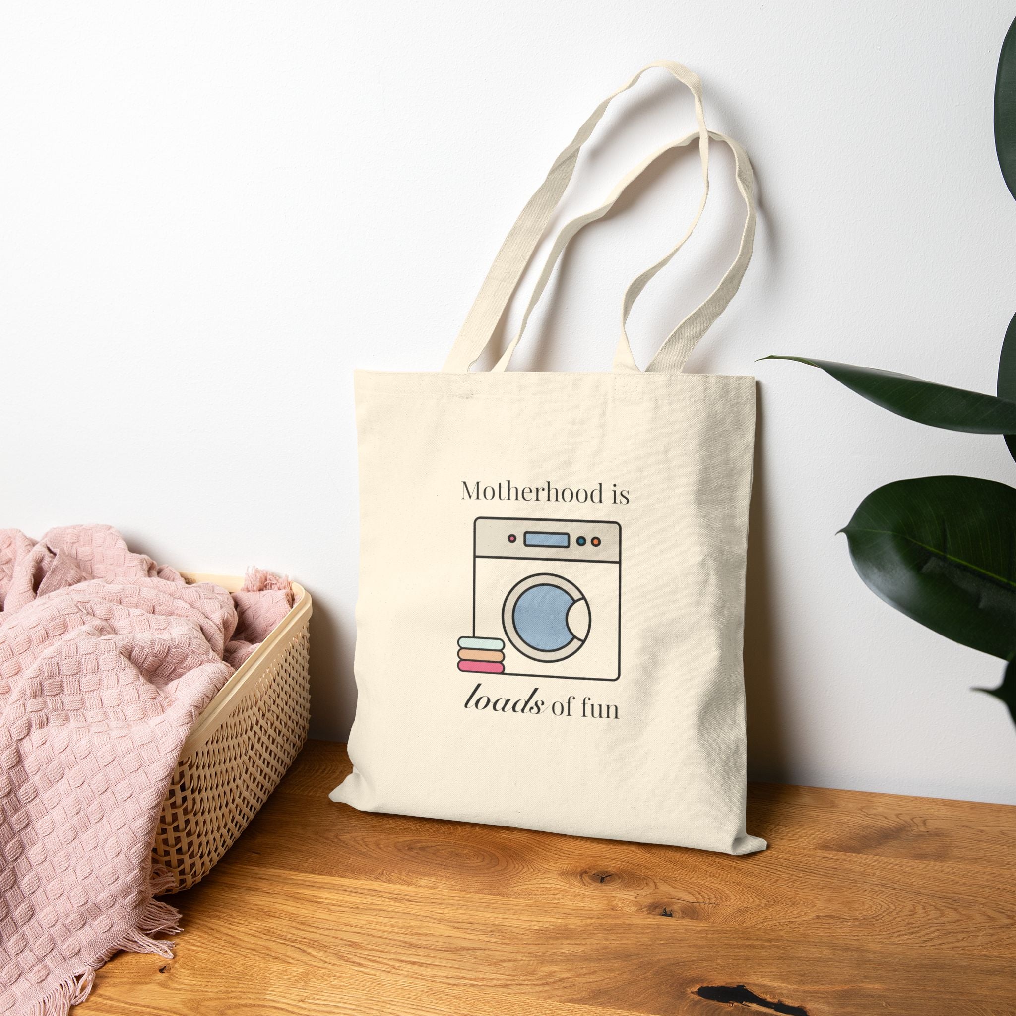 Motherhood Is Loads Of Fun Cotton Canvas Tote