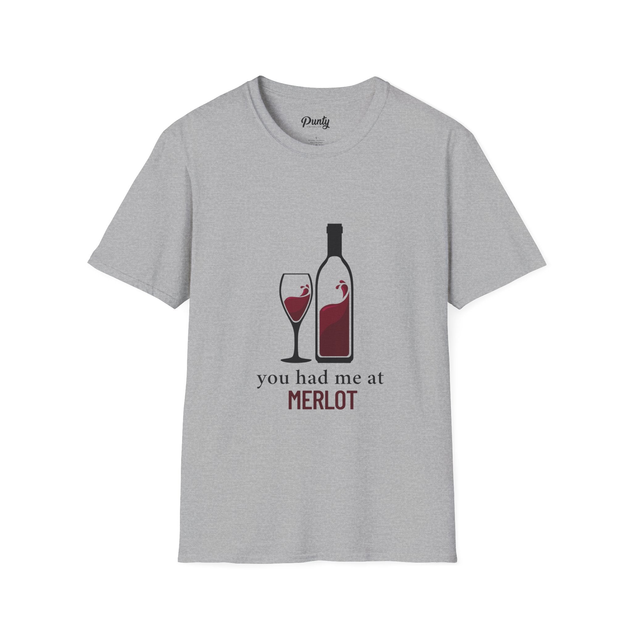 You Had Me At Merlot Softstyle Cotton Tee