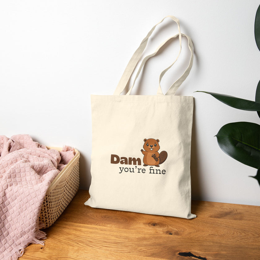 Dam, You're Fine Cotton Canvas Tote