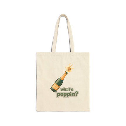 What's Poppin? Cotton Canvas Tote