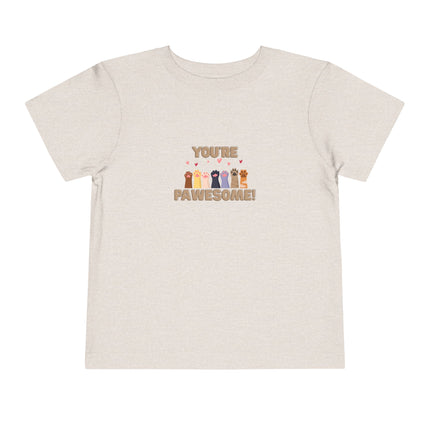You're Pawesome- Hearts- Toddler Tee
