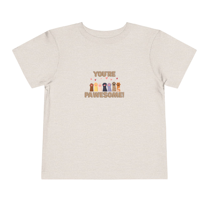 You're Pawesome- Hearts- Toddler Tee