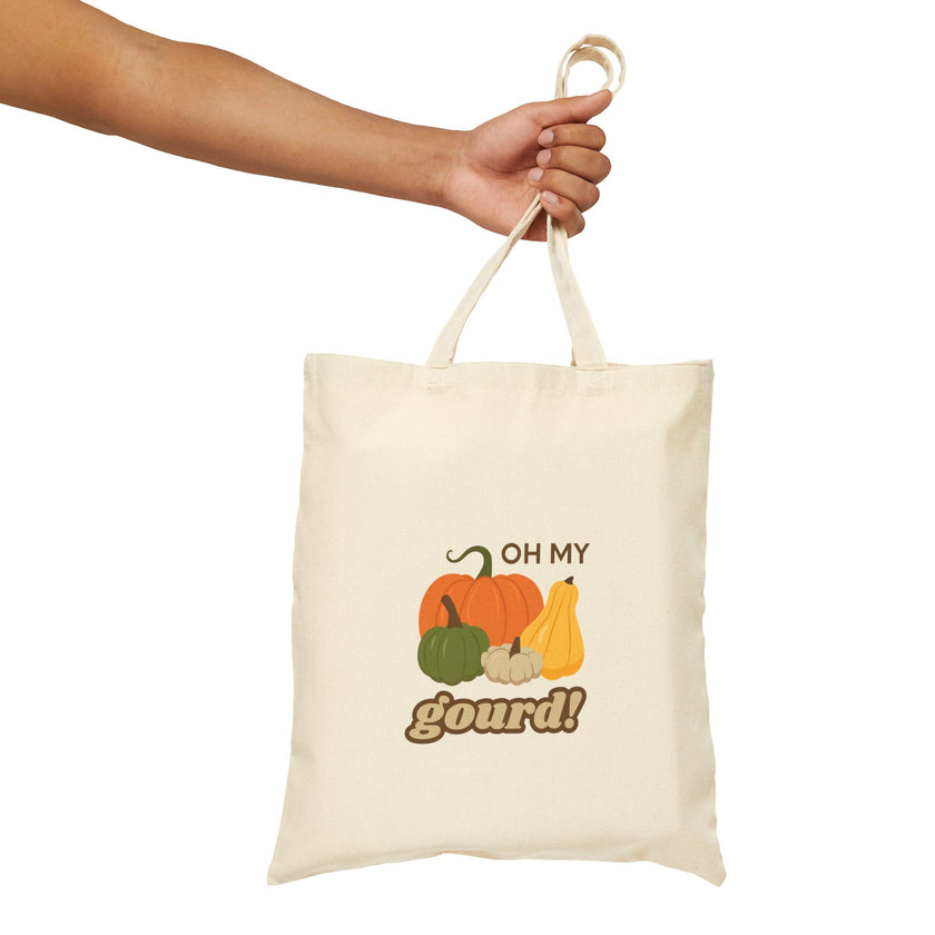 Oh My Gourd Cotton Canvas Tote