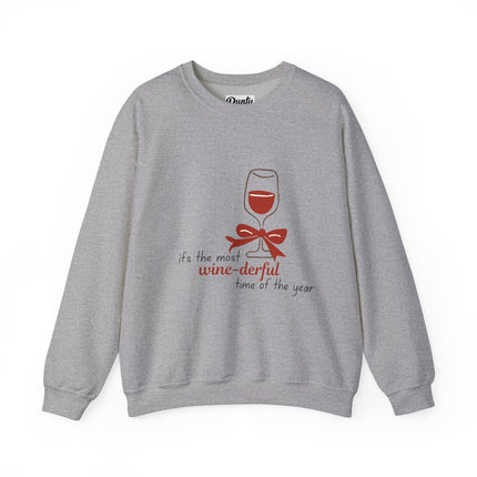It's The Most Winederful Time Of The Year- Bow Crewneck Sweatshirt