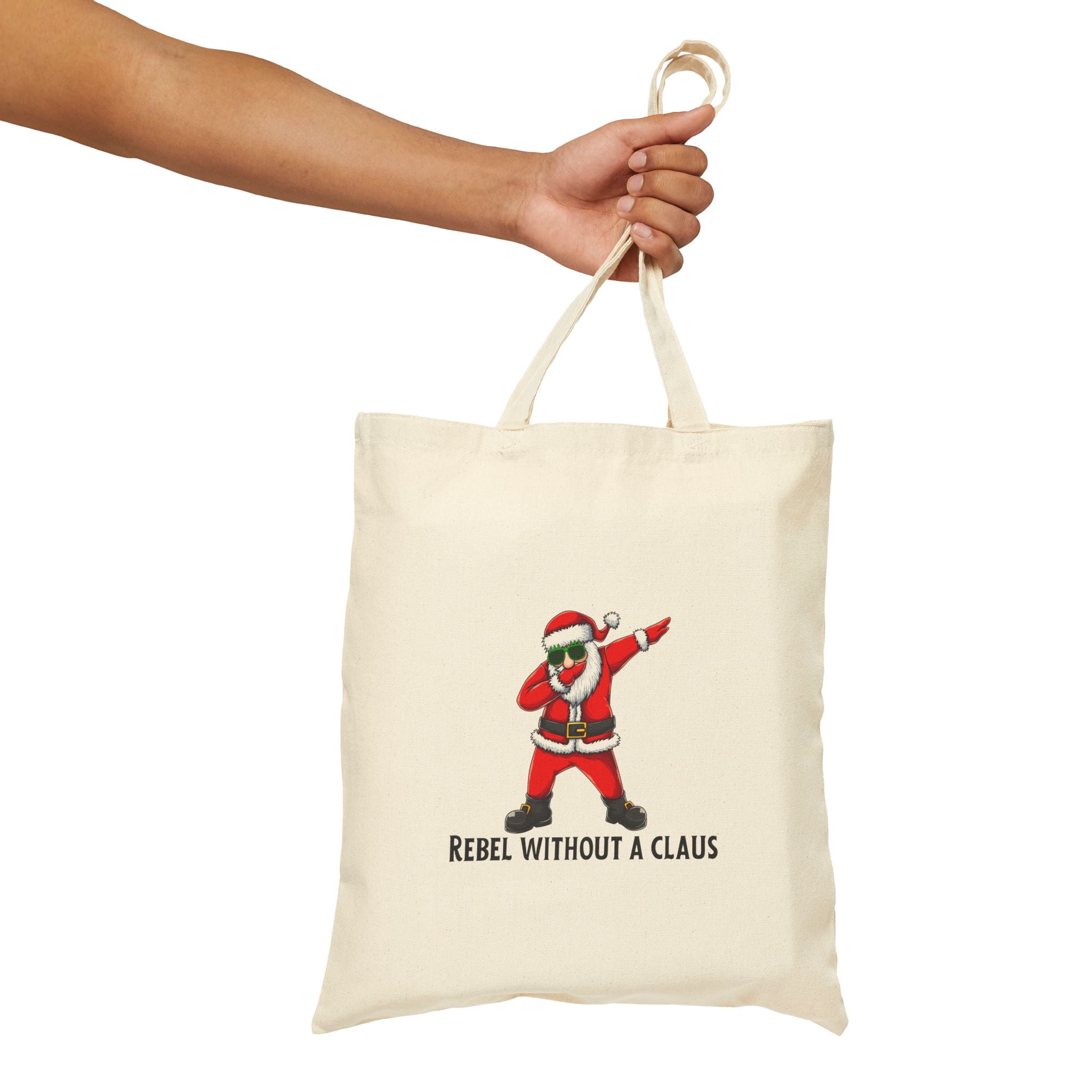 Rebel Without A Claus Cotton Canvas Tote Bag