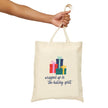 Wrapped Up In The Holiday Spirt - Blue - Cotton Canvas Tote Bag