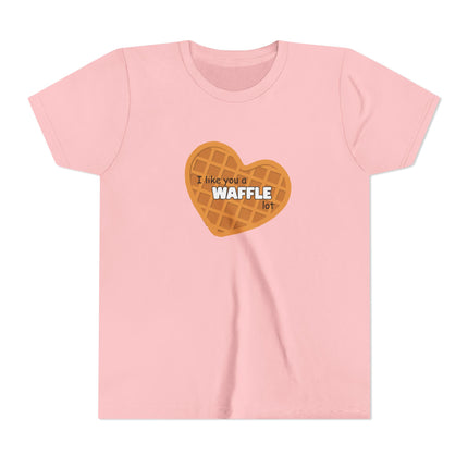 I Like You A Waffle Lot Youth Short Sleeve Tee