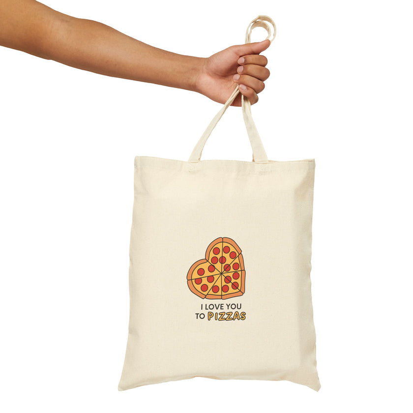 I Love You To Pizzas Cotton Canvas Tote