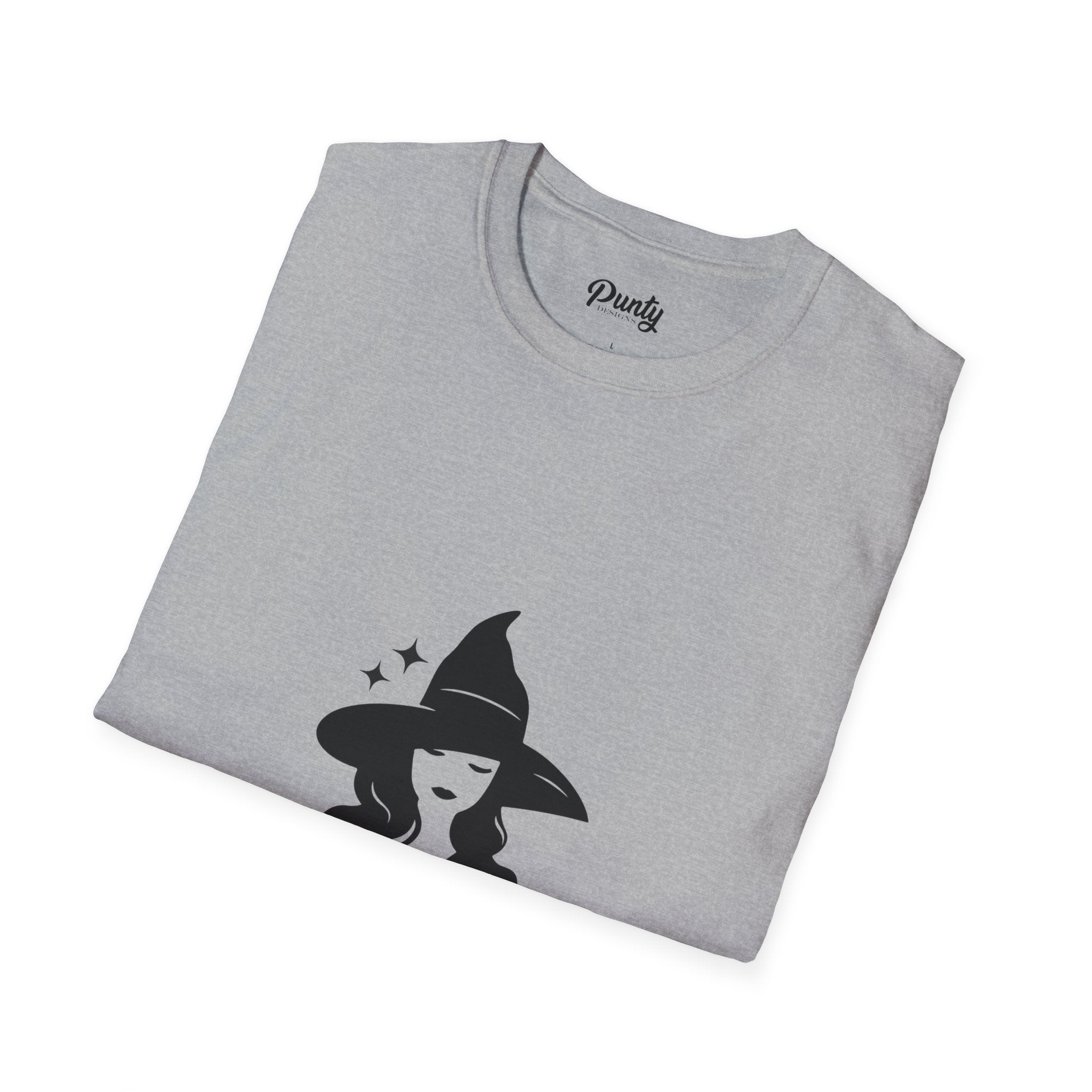 Resting Witch Face Black & White Softstyle Cotton Tee