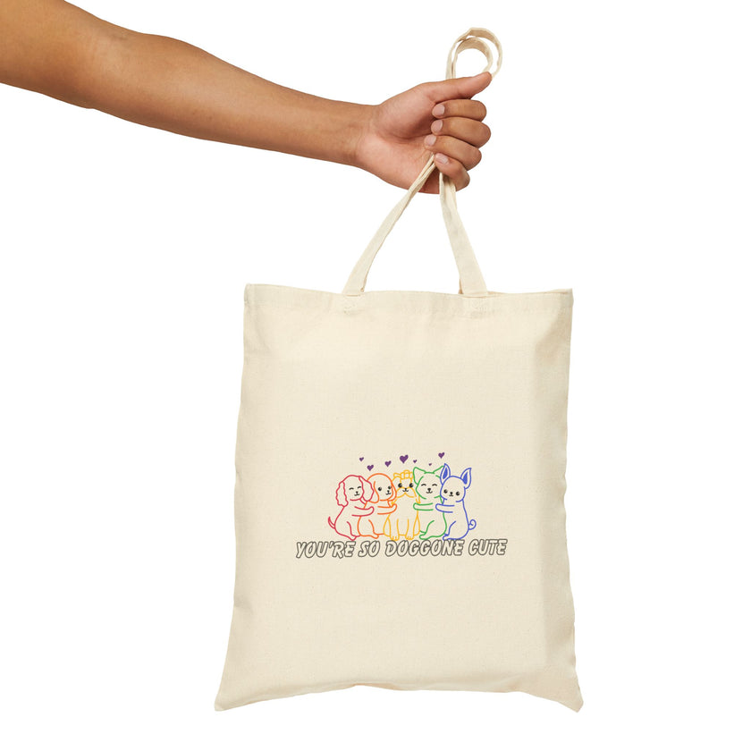 You're So Doggone Cute Cotton Canvas Tote