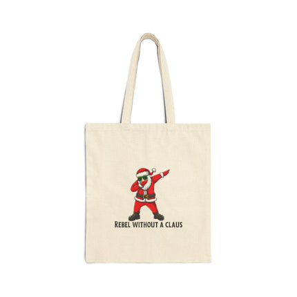 Rebel Without A Claus Cotton Canvas Tote Bag