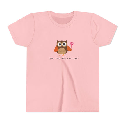 Owl You Need Is Love Youth Short Sleeve Tee