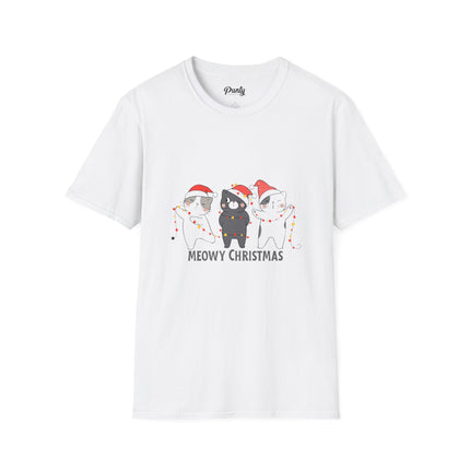 Meowy Christmas Softstyle Cotton Tee