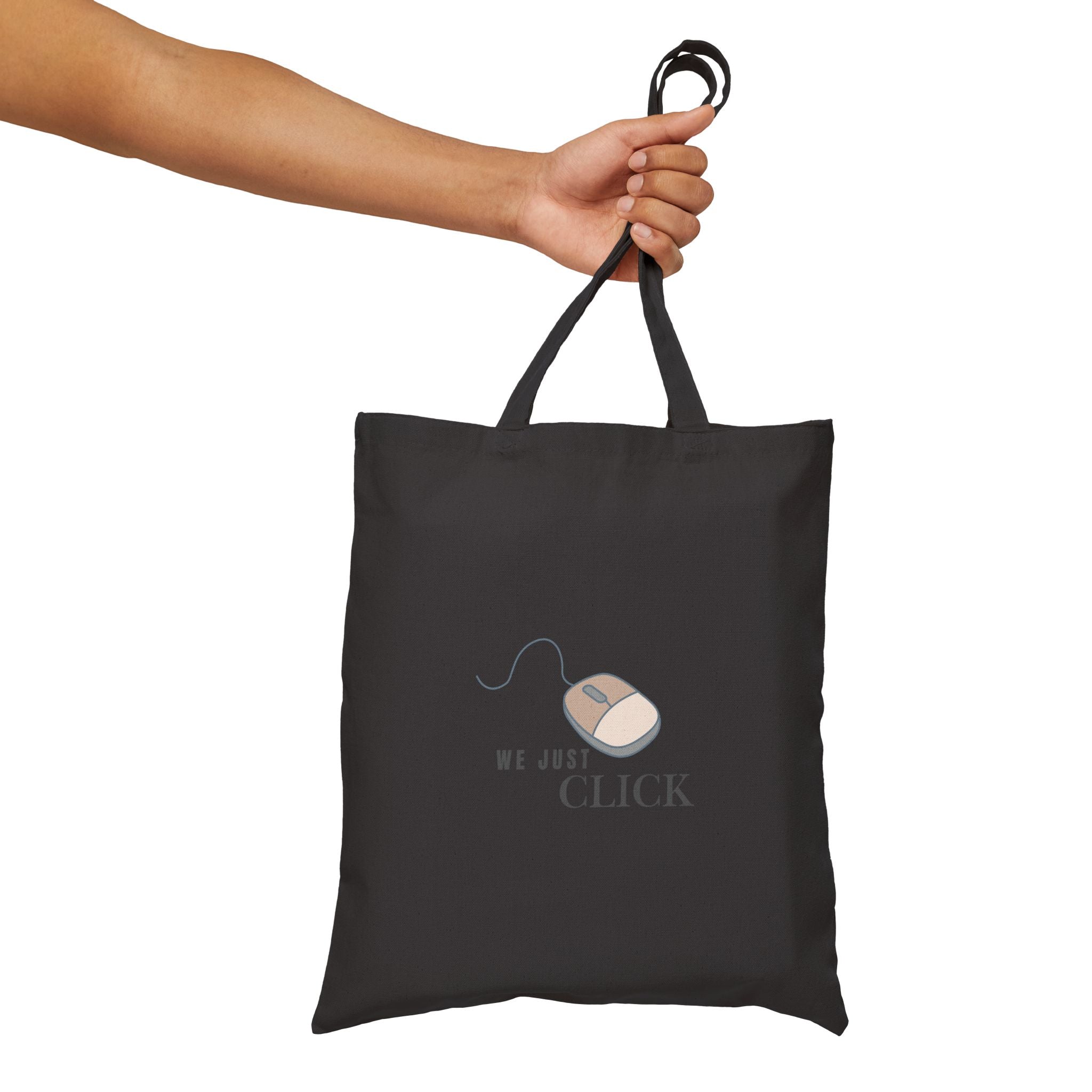 We Just Click Cotton Canvas Tote