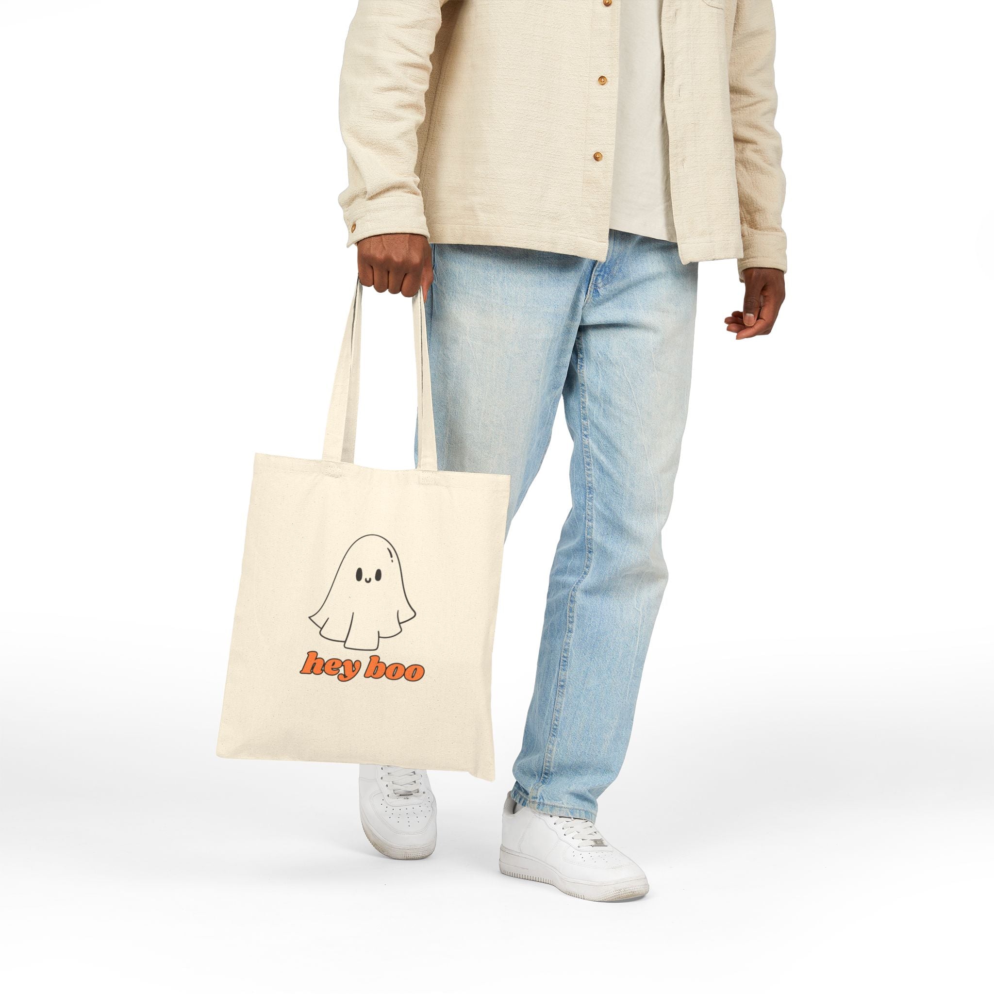Hey Boo Cotton Canvas Tote