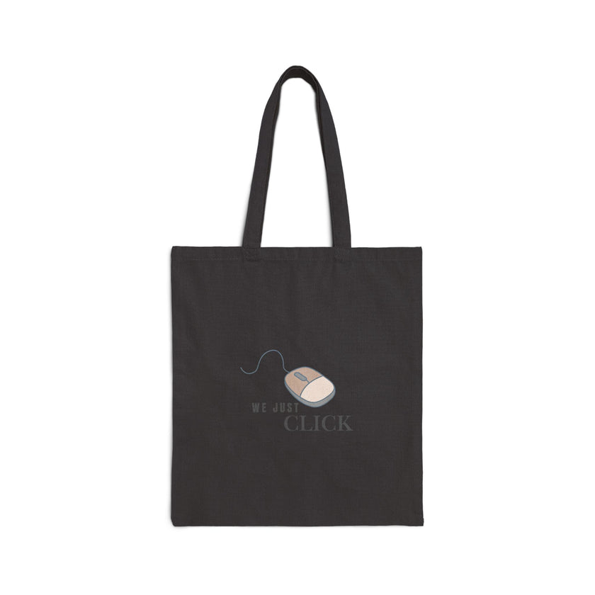 We Just Click Cotton Canvas Tote