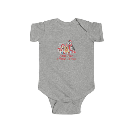 Santa Paws Is Coming To Town Baby Onesie