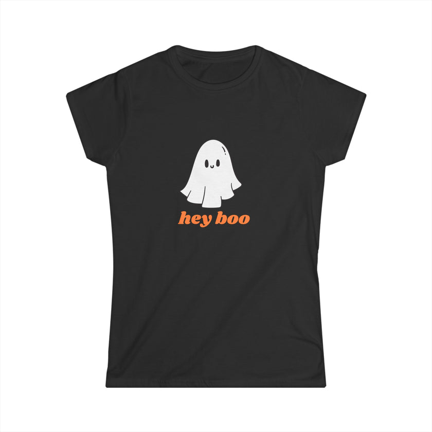 Hey Boo Fitted Softstyle Cotton Tee