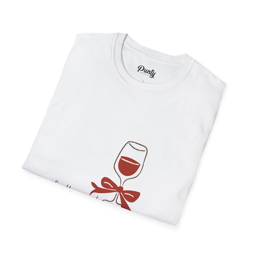 Most Winederful Time Of The Year - Bow - Softstyle Cotton Tee