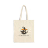 Resting Witch Face Cotton Canvas Tote