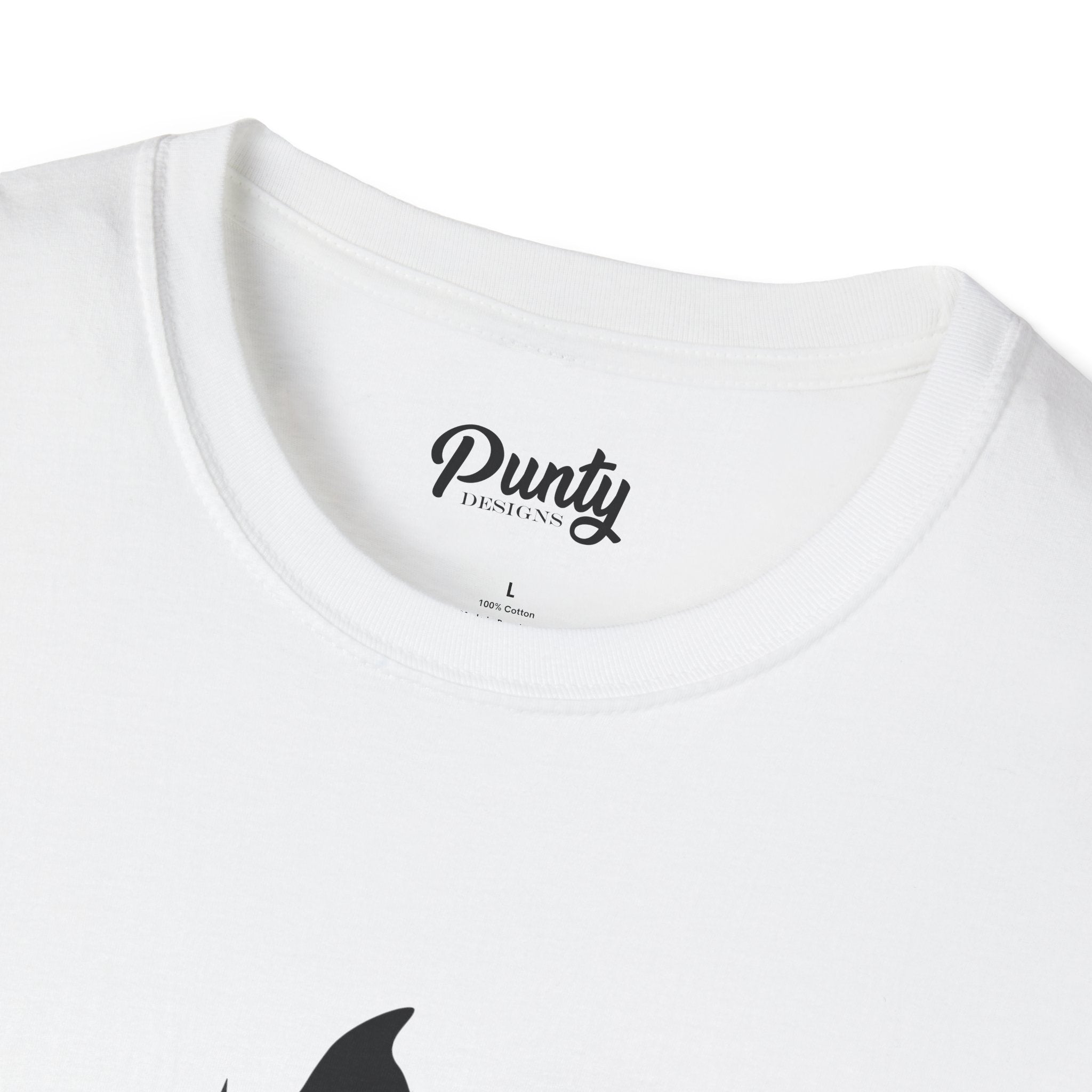 Resting Witch Face Black & White Softstyle Cotton Tee