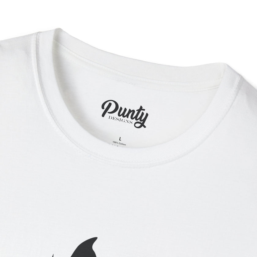 Resting Witch Face Black & White Softstyle Cotton Tee