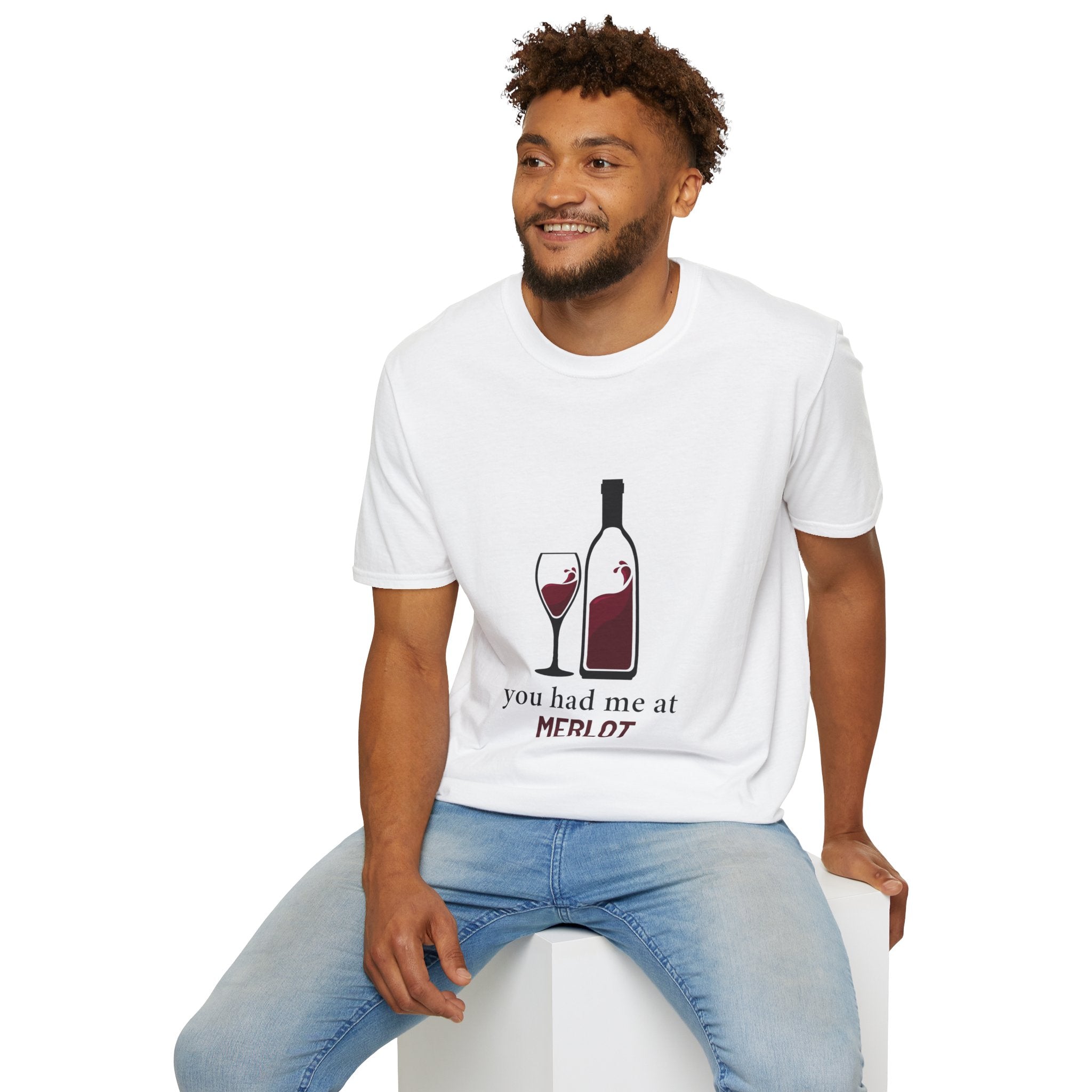You Had Me At Merlot Softstyle Cotton Tee