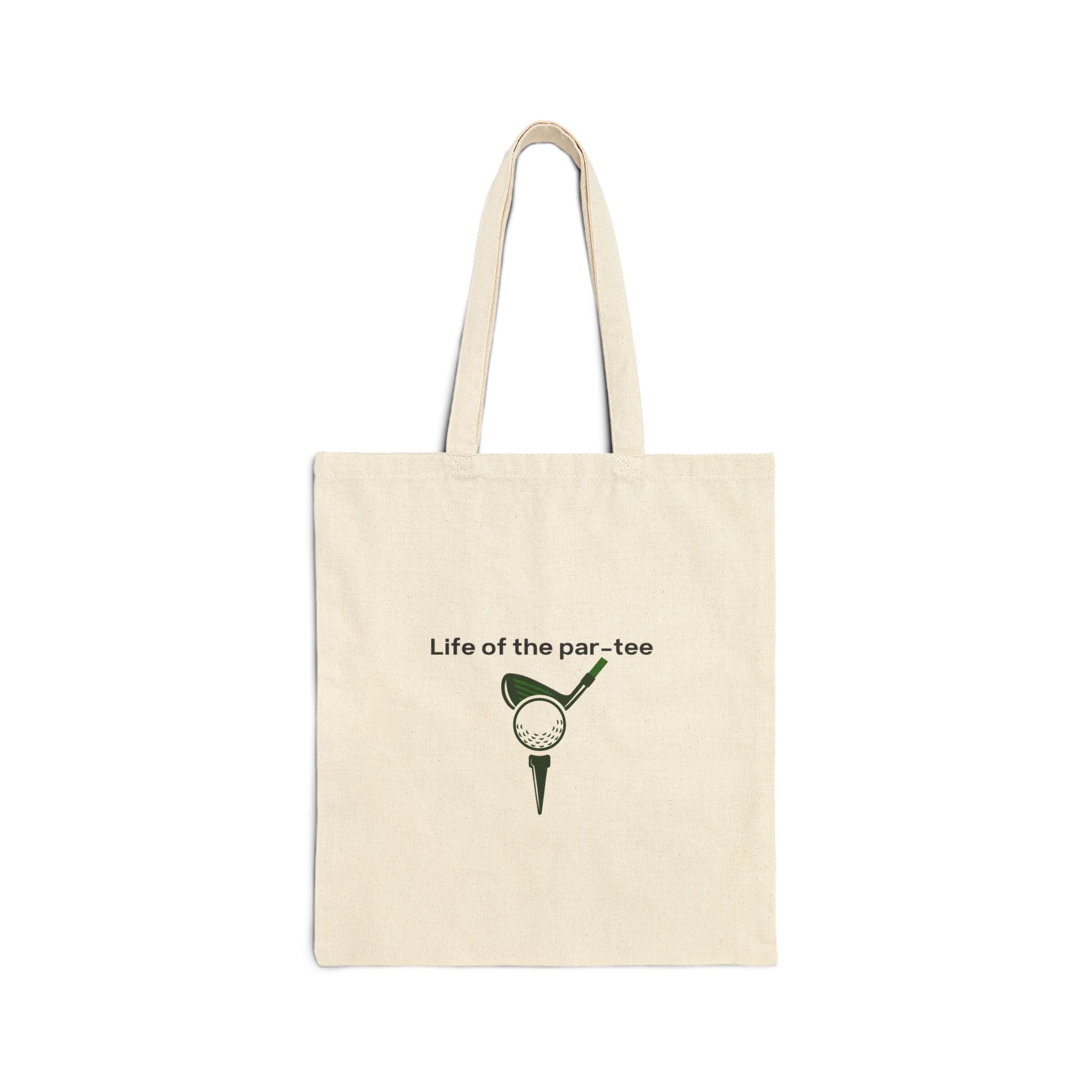 Life Of The Par-Tee Cotton Canvas Tote