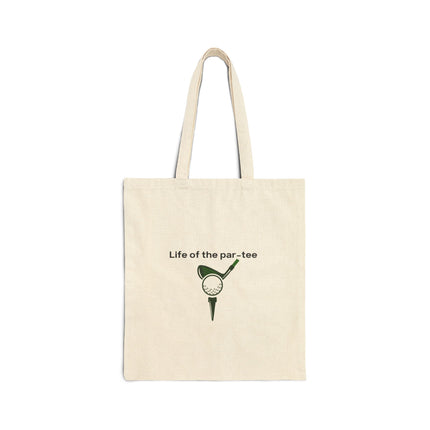 Life Of The Par-Tee Cotton Canvas Tote