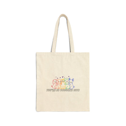 You're So Doggone Cute Cotton Canvas Tote