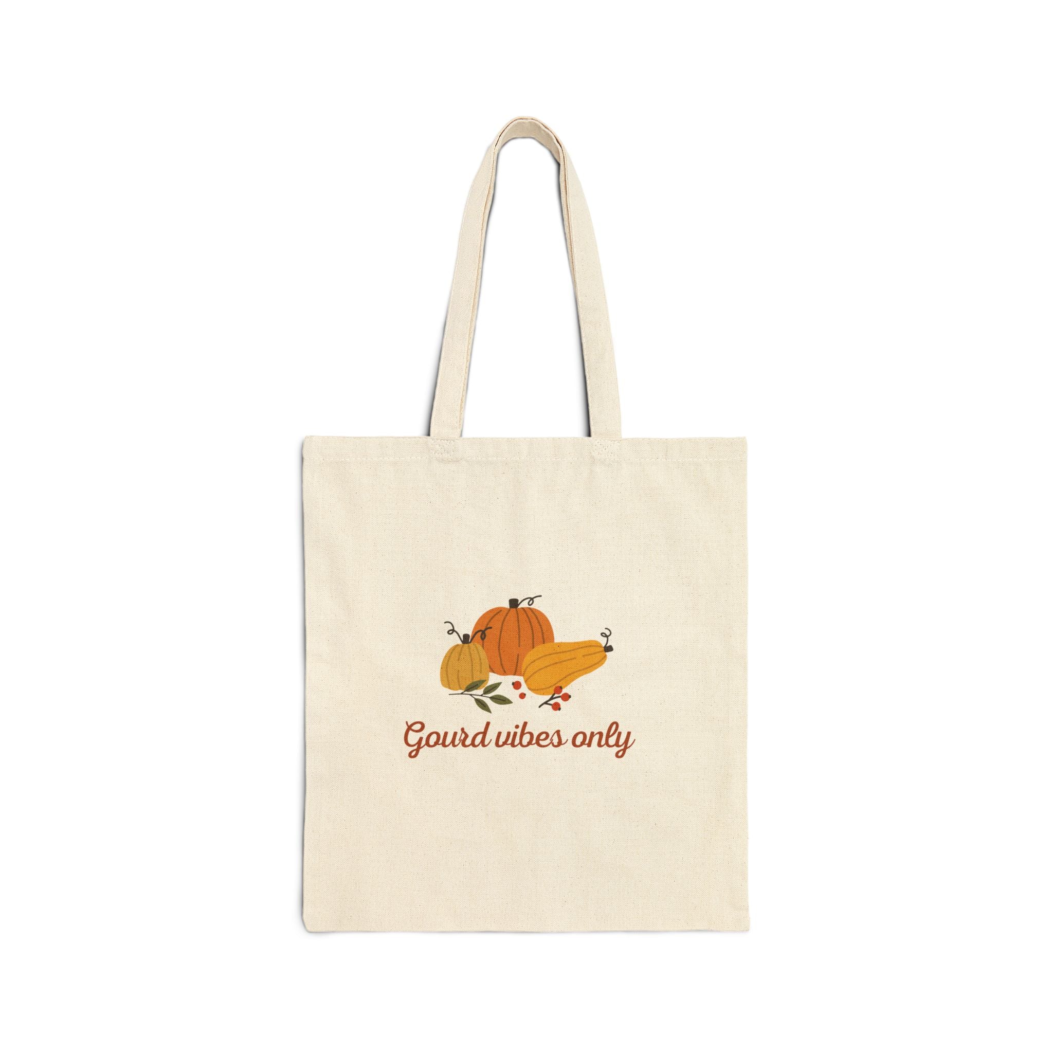 Gourd Vibes Only Cotton Canvas Tote