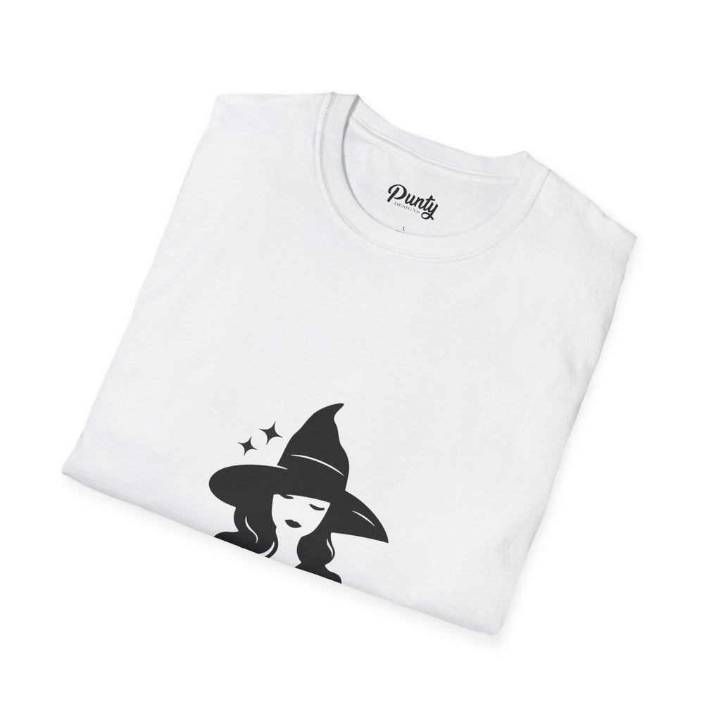 Resting Witch Face Black & White Softstyle Cotton Tee