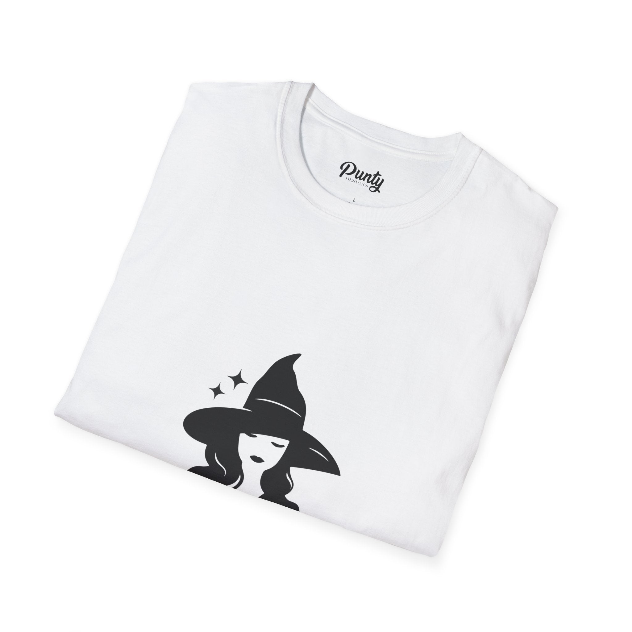 Resting Witch Face Black & White Softstyle Cotton Tee