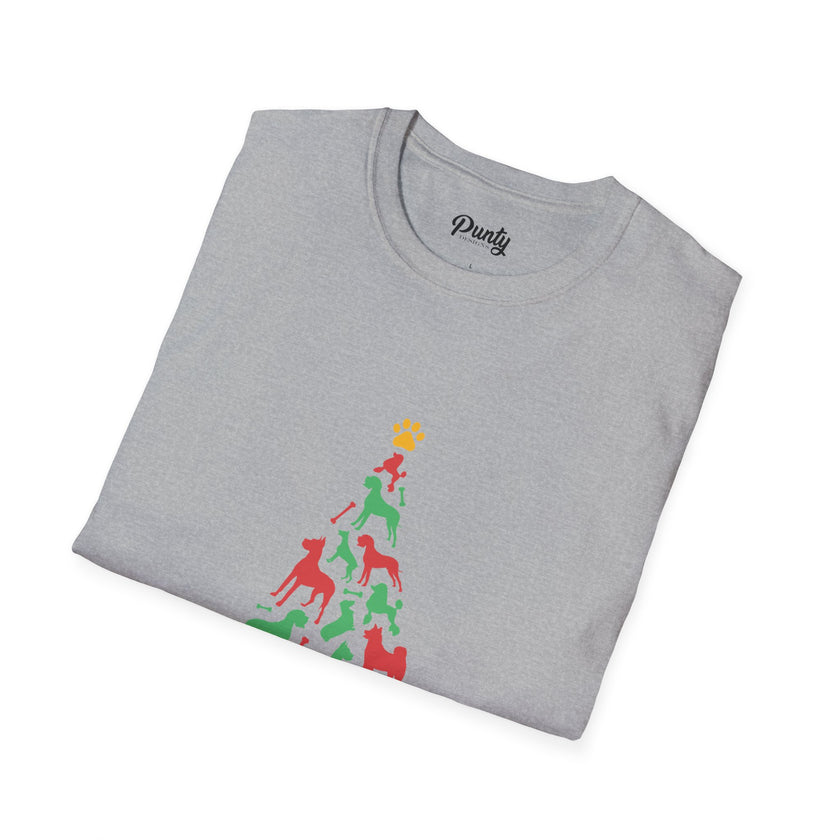 Santa Paws Is Coming To Town Softstyle Cotton Tee