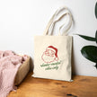 Santa-Mental Vibes Only Cotton Canvas Tote Bag
