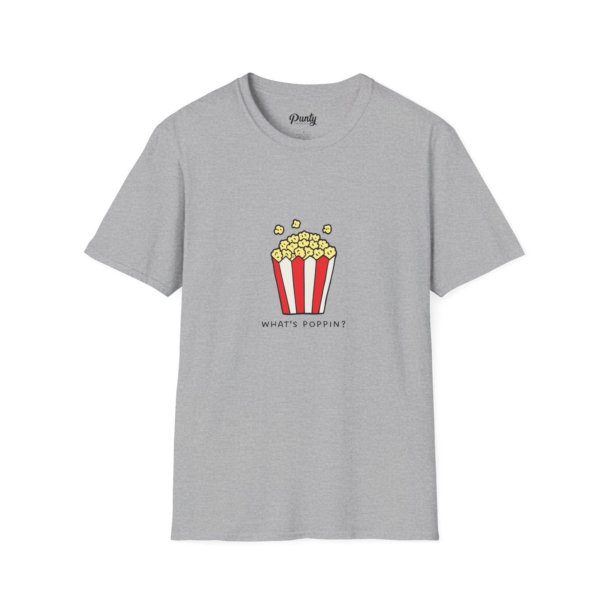 What's Poppin? Popcorn Softstyle Cotton Tee