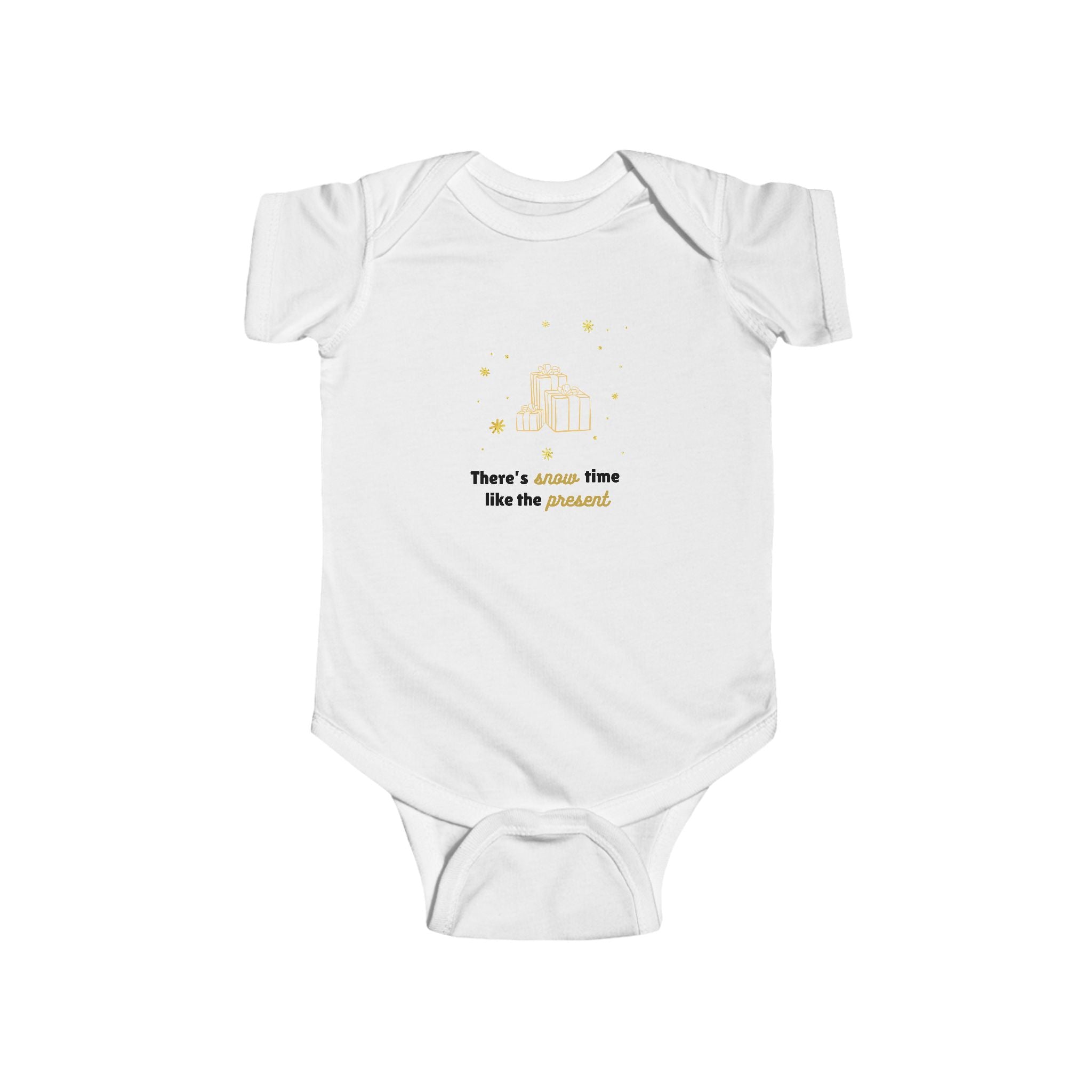 Snow Time Like The Present Baby Onesie