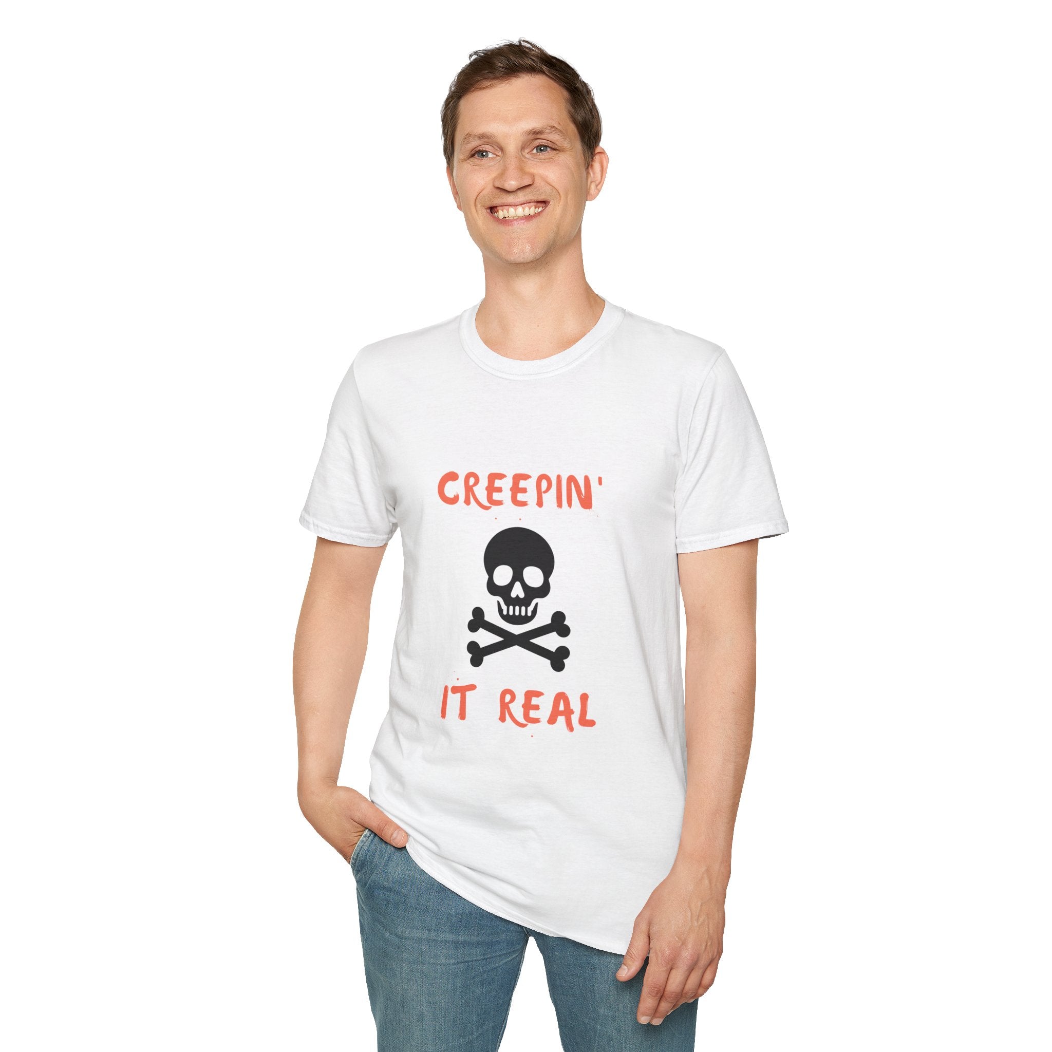 Creepin' It Real Skull Softstyle Cotton Tee