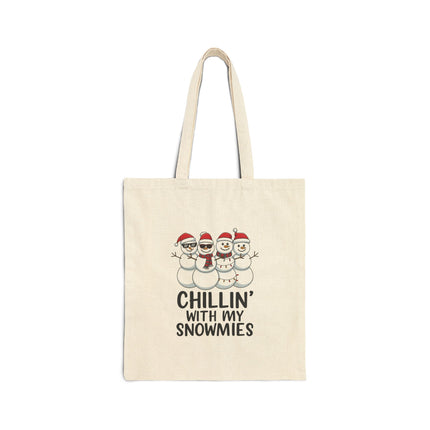 Chillin' With My Snowmies Cotton Canvas Tote Bag