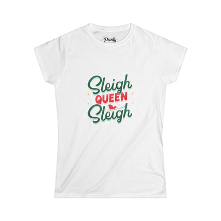 Sleigh Queen, Sleigh Fitted Softstyle Cotton Tee