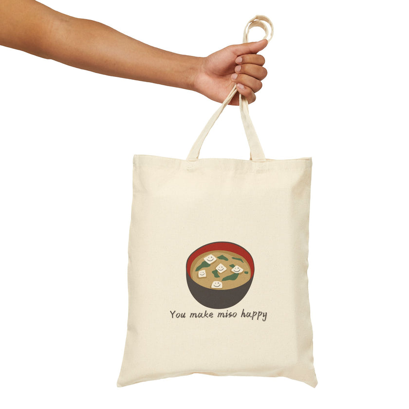 You Make Miso Happy Cotton Canvas Tote