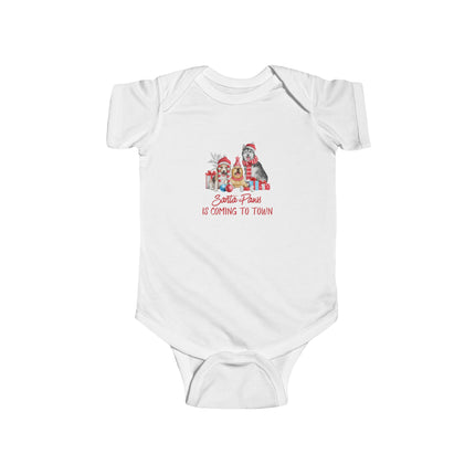 Santa Paws Is Coming To Town Baby Onesie