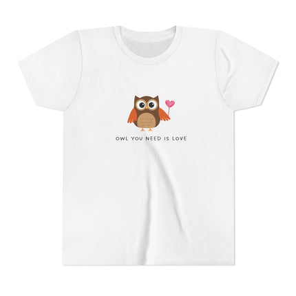 Owl You Need Is Love Youth Short Sleeve Tee